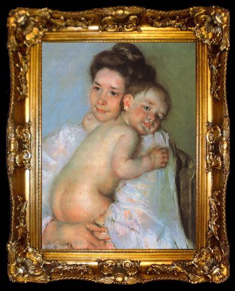 framed  Mary Cassatt Mother Berthe Holding her Baby, ta009-2